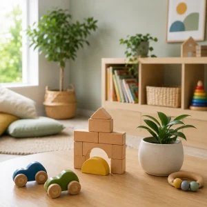 Early learning environment featuring toys and collaborative play resources that encourage friendship building and social development.