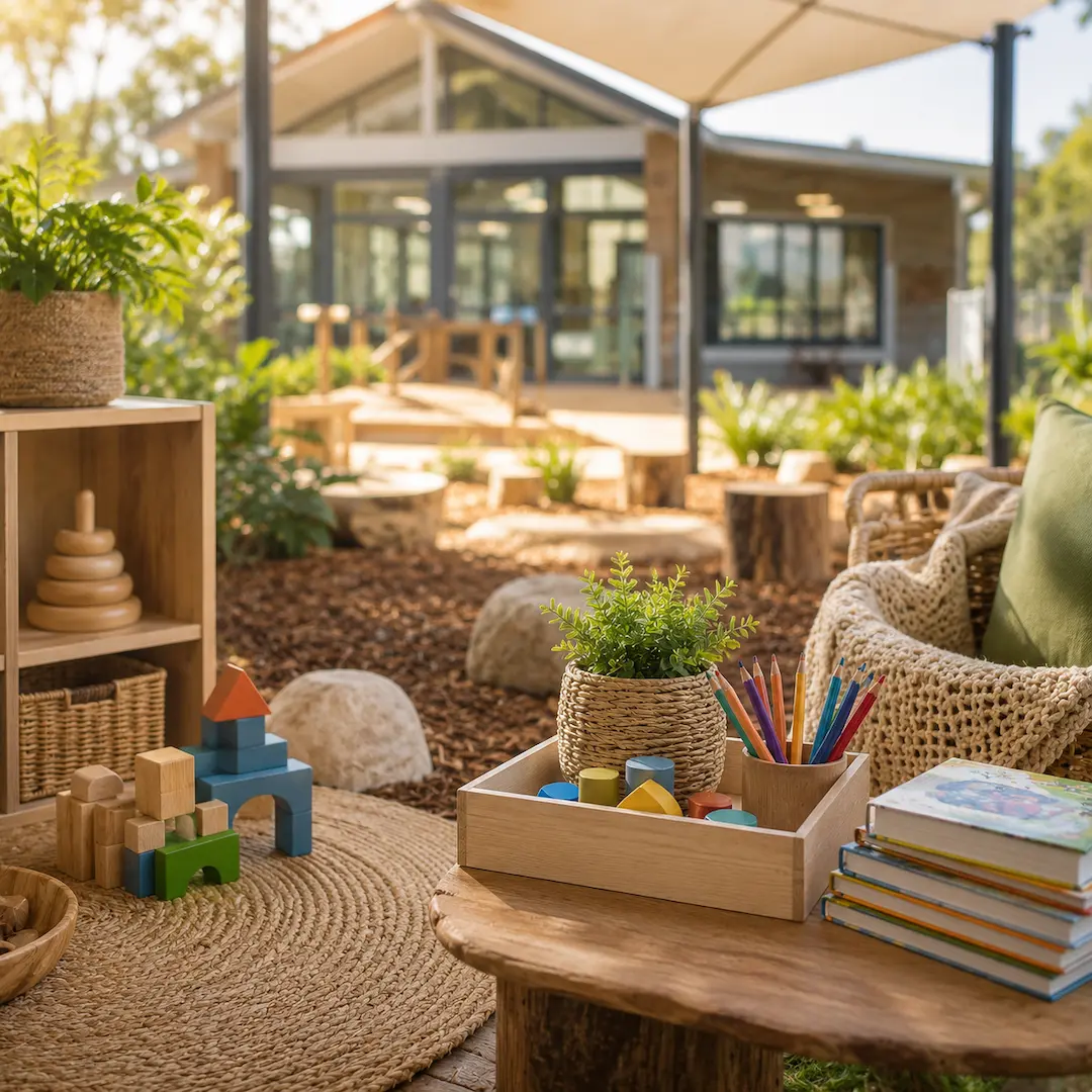 School readiness learning pathway with educational activities, books, puzzles, and development milestones preparing children for primary school.