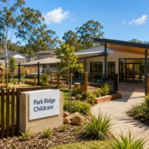 Childcare centre in Park Ridge featuring natural outdoor play spaces, modern facilities, and a safe environment for early learning.
