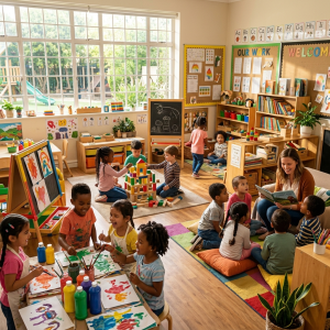 Children gaining confidence through art, storytelling, and collaborative play