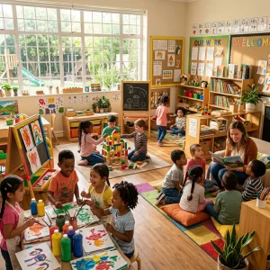 Children gaining confidence through art, storytelling, and collaborative play