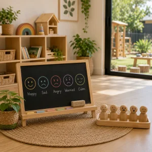 Early learning emotional development activity featuring feelings charts, emotion recognition resources, and social-emotional learning tools for young children.