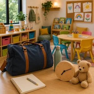 Warm and welcoming childcare centre with comfortable rest spaces, educational play areas, and a calm environment ideal for families needing care during 12-hour nursing shifts.